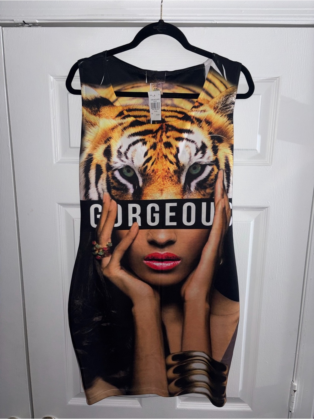 Caren Sport Tiger Graphic Bodycon Dress